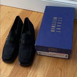 Stuart Weitzman Bracket Black Stretch Loafer